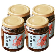 左邊口袋 魷魚香拌醬, 手工現炒製成, 拌飯拌麵好滋味, 240g, 4罐