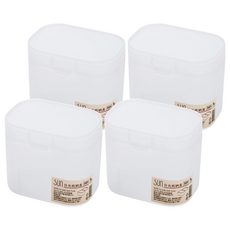 UDA 有達 501日光收納盒 化妝盒小物盒 台灣製 PP材質 11.4x8.3x9.7cm 白色, 4個