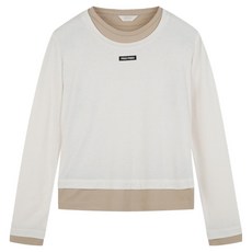 프로젝트엠 여성용 레이어드 긴팔 티셔츠