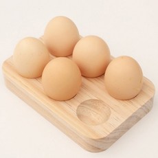 American Road 復古橡木原木雞蛋托盤 6格 RK2123, 1個, 混合色