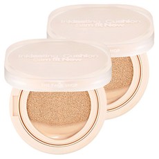 더페이스샵 잉크래스팅 슬림핏 뉴 쿠션 12g, V201 애프리콧 베이지, 2개