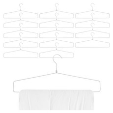 Nature Living 堅固耐用棉被整理寬版衣架, 白色, 15個