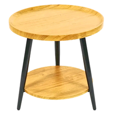 FAmILyLIFE 生活 Carmel 雙層圓形茶几 WO-005-WO 4.8kg, 白橡木