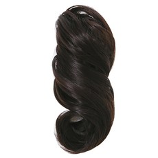 pickNwear 短版層次造型燙馬尾假髮, 自然棕, 1個