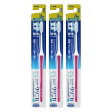 LION 獅王 Clinica Advantage 3排緊湊型普通牙刷 日本產, 1入, 3支