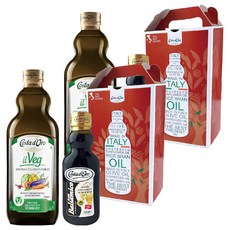 Costa d'Oro 頂級冷壓初榨橄欖油 (未過濾) + 巴薩米克醋禮盒, 750ml+250ml, 2盒