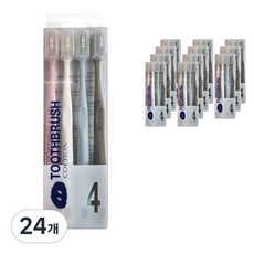 꼬숑 그로운 클린커버 칫솔 4종 세트, 4세트, 24개