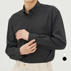 Brown Studio 男士防皺鈕扣領長袖襯衫