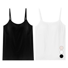 BASE ALPHA ESSENTIALS 莫代爾罩杯細肩帶背心 2件組