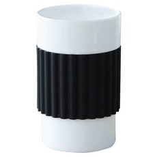 smith&hsu 陶瓷小馬克杯 黑矽膠杯套 230ml, 黑色 + 白色, 1個