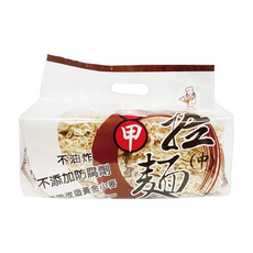 大甲佳旭 大甲手工拉麵 中麵, 不油炸, 無添加防腐劑, 600g, 1包