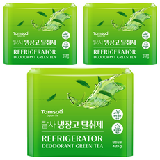 Tamsaa 冰箱除臭劑 綠茶成分 420g 冰箱用, 3個