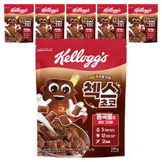 켈로그 오곡으로 만든 첵스 초코 시리얼, 570g, 6개