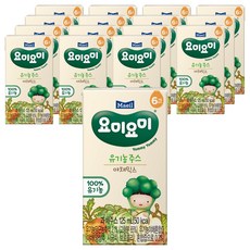 요미요미 매일유업 유기농 주스 야채믹스, 125ml, 16개