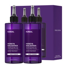 KUNDAL 昆黛爾 蜂蜜澳洲堅果保濕護髮素 爽身粉香, 300ml, 2瓶