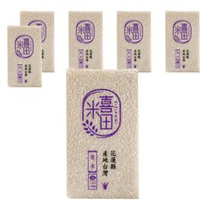 喜田米 香米 台灣花蓮縣產地 13碗飯, 1kg, 6包, CNS二等