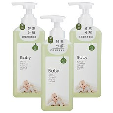 KU.KU Duckbill 酷咕鴨 果萃高分解酵素奶瓶蔬果清潔液, 800ml, 3瓶