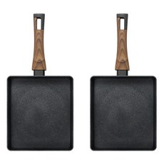 Silvat Carino IH 電磁爐玉子燒鍋 黑色, 2個, 24cm