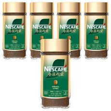 NESCAFE 雀巢咖啡 罐裝Supremo特選低咖啡因即溶美式咖啡, 100g, 1罐, 5罐
