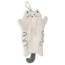 半島良品 擼貓感超吸水擦手巾 25 x 15cm 白貓, 1個, 1個