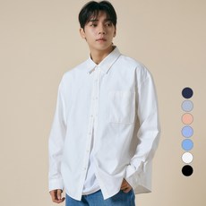 lxt 男士牛津布寬鬆版棉混紡長袖襯衫