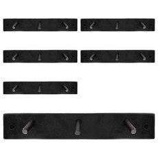 UdiLife 優的生活大師 百研 hold掛 北歐原木掛架3勾, 霧黑, 6個