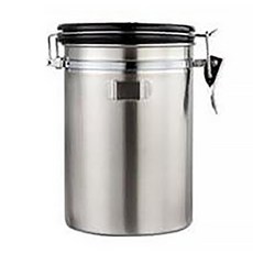 理享家 304不鏽鋼咖啡豆密封罐, 多尺寸選擇, 防潮保鮮, 簡約時尚, 不鏽鋼原色, 1個