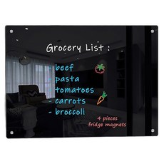Kumal 冰箱便條磁鐵白板 黑色, 壓克力
