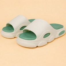 LIFE LANCE 舒適足底筋膜EVA辦公室防樓層噪音拖鞋, 1個, 白色薄荷