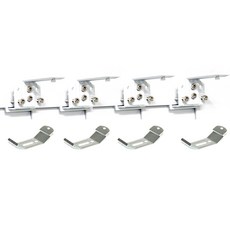 Winsharp 免鑽孔白色 4入 + 木百葉窗配件組, 1套, 白色 + 單一顏色