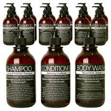 로맨틱노벰버 라벨1 블랙 욕실 디스펜서 3종, 브라운, 5세트