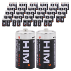 HIM 錳乾電池 C型, 24入, 3個
