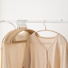 JMIL 掛鉤可旋轉防滑無痕衣架, 米色, 10個