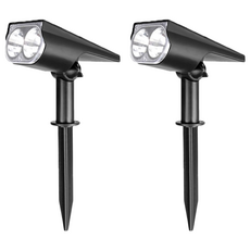 小麥購物 花園草坪免耗電太陽能打光園藝燈 2燈 L994 暖光, 2個