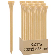 KaXIYa GOLF 加長木製高爾夫球底座釘, 200個, 原木色
