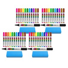 PENMAX 白板筆 209 12色 + 板擦, 粉紅色,紅色,橘色,黃色,淺綠色,綠色,藍色,深藍色,紫色,棕色,咖啡色,黑色, 4個