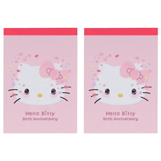 hello kitty 50週年迷你便條紙-粉嫩腮紅, 粉嫩腮紅, 100張, 2個