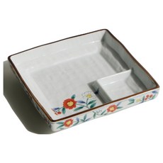 分享正方形會菜盤, 白色的, 1入