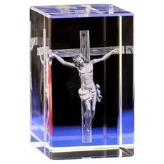 Ando水晶十字架裝飾 6*6*10cm, 混合顏色, 1個