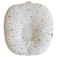 ROTOTO bebe 可拆式寶寶防吐奶靠墊 白色兔子, 70 x 70 cm, 70 x 70 cm, 1個