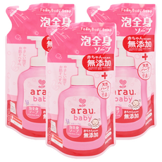 SARAYA arau. 2合1洗髮沐浴 補充包 多種花草清香, 400ml, 3包