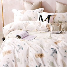 【寢城之戀】台灣製 50支100%萊賽爾天絲 兩用被床包組(雙人5尺/萌動小隊)