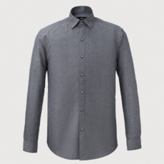 트레몰로 남성용 타이트핏 투톤 도트 프린트 드레스 셔츠 TL4Z844104