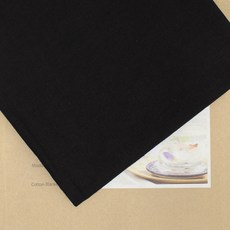 BED&DECO 素色亞麻布料, 黑色#14