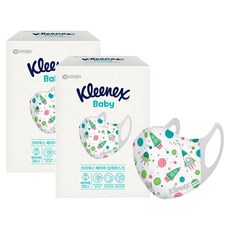 크리넥스 베이비 입체마스크 유아용, 25개입, 2개