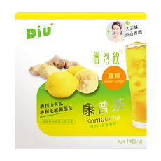 DiU 康普茶微泡飲 阿里山茶葉發酵 薑檸, 70g, 1盒