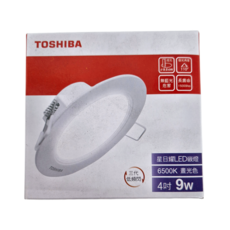 TOSHIBA 東芝 星日耀 LED崁燈 9W 6500K 4吋 晝光色, 1個