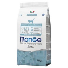 MonGe 瑪恩吉 幼貓 天然全能 乾飼料, 鱒魚, 1.5kg, 1袋