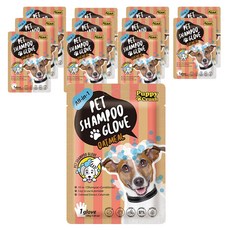 Puppy Crush 寵物多效沐浴手套 All-in-1洗毛+潤絲 神經醯胺, 12包, 燕麥