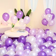 피앤비유니티 펄 라운드 풍선 30cm 100p, 04 보라톤, 1개